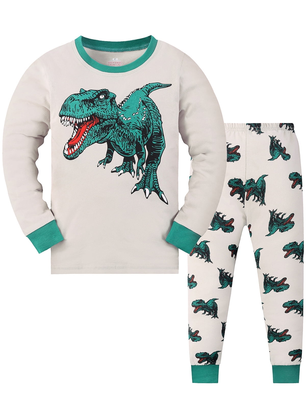 Boys Dinosaur Long Sleeve Pajama Set