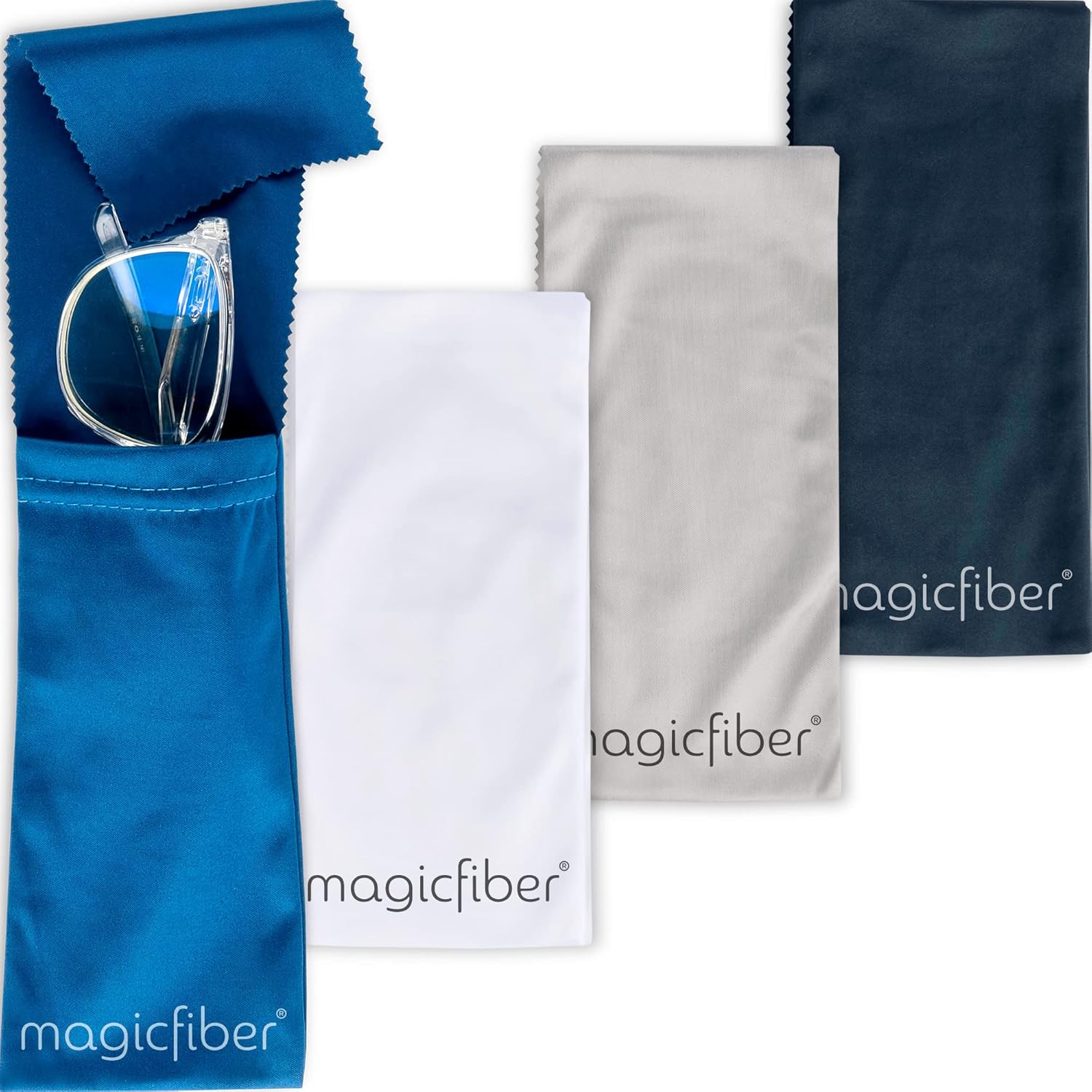 MagicFiber Microfiber Glasses Pouch 4-Pack